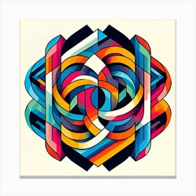 An Abstract Digital Art Piece Consisting Of Overlapping Geometric Shapes Canvas Print