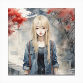 Asian Girl 9 Canvas Print
