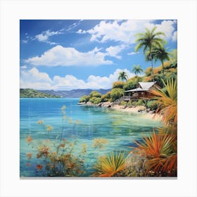 Tropical Reflections: Blissful Waters Canvas Print