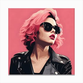 Pink Haired Woman Canvas Print