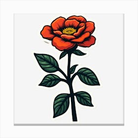 Red Rose Canvas Print