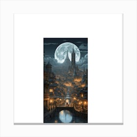 Moonlight City Canvas Print