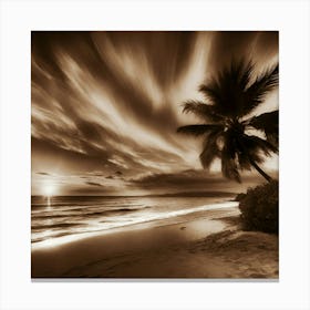 Sunset On The Beach 984 Canvas Print