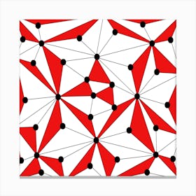 Abstract Red And Black Pattern Canvas Print