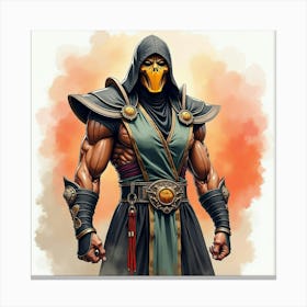 Mortal Kombat Ninja Fighter Concept Art (182) Canvas Print