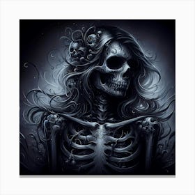 Skeleton Woman Canvas Print