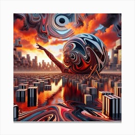 Psychedelic City Canvas Print