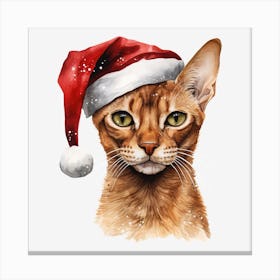 Santa Claus Cat 14 Canvas Print