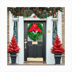 Christmas Door 15 Canvas Print