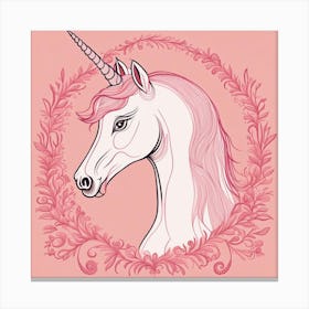 Pink Unicorn 1 Canvas Print