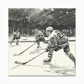 A Ice Hockey Match Hand Drawn Sketch Illustratio 1718700802 3 Canvas Print