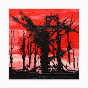 Black And Red 1 Canvas Print