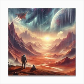 Space Landscape From Mars 1 Canvas Print