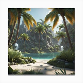 Tropical Landscape 1 Canvas Print