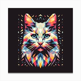 Geometric Cat Canvas Print