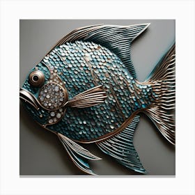 metal fish wall art 5 Canvas Print
