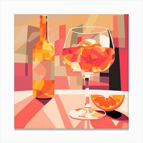 Aperol Spritz In 70s Abstract Canvas Print