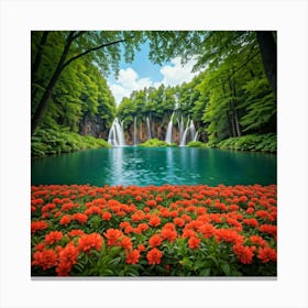 Plitvice Waterfalls Canvas Print