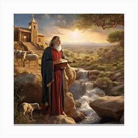 Jesus In The Wilderness Canvas Print