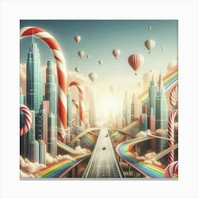 Candy Cane City Canvas Print