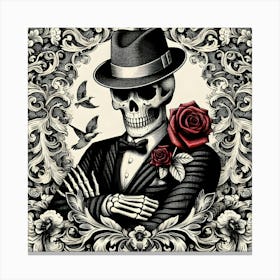 Day Of The Dead Skeleton 5 Canvas Print