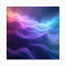 Spectral Ethereal Banshee Enveloped With Shifting Multicolored Waves Of Spectral Hues Ghostly Au Canvas Print