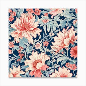 Floral Pattern, Ruffled Hem And Floral Liberty Print Pattern 2 Canvas Print