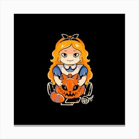 All Tricky Here - Dark Cute Alice Halloween Gift 1 Canvas Print