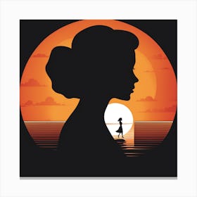 Silhouette Of A Woman 1 Canvas Print