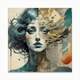 Abstract Woman Illustration Poster Canvas Print