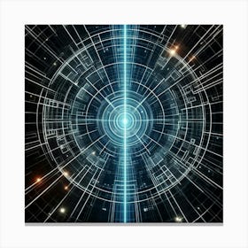 Futuristic Space Background Canvas Print