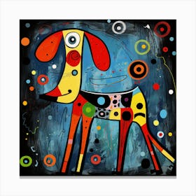 Dog With Dots Canvas Print