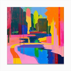 Abstract Park Collection Battersea Park London 4 Canvas Print