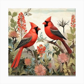 Bird In Nature Northern Cardinal 1 Canvas Print