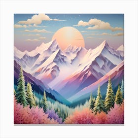 Mountain Peaks 4 Canvas Print