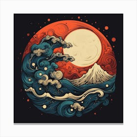 Great Wave Off Kanagawa 9 Canvas Print