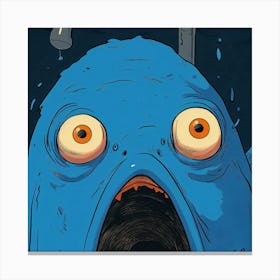 Blue Monster Canvas Print