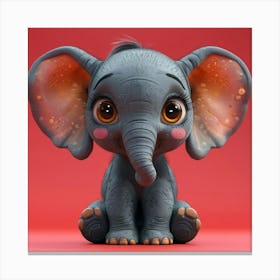 Cute Baby Elephant Canvas Print