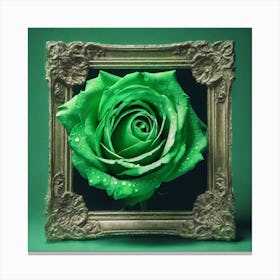 Green Rose 5 Canvas Print