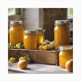 Jars Of Honey Canvas Print