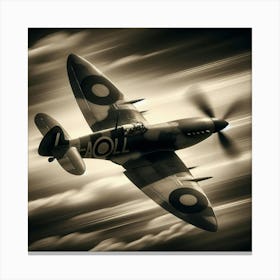 Spitfire In Flight Canvas Print