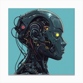 Portrait Of A Robot Canvas Print