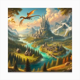 Dragons In The Forest 1 Canvas Print