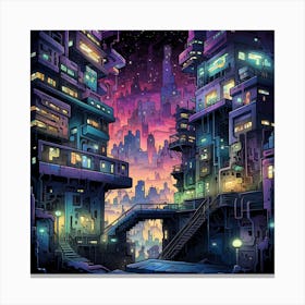 Futuristic City 25 Canvas Print