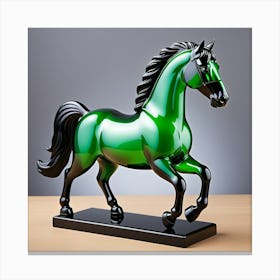 Estatua Caballo Verde Canvas Print