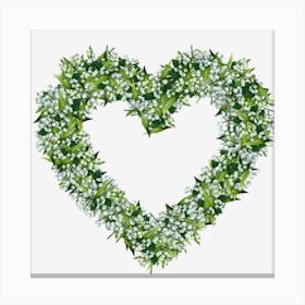 Green Love Canvas Print