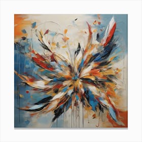 Abstract Feather Painting Canvas Print