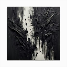 Abstract Black And White Painting 13 Canvas Print