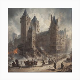 Battle Of The Castles Canvas Print