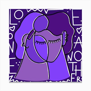 Love One Another Square Canvas Print